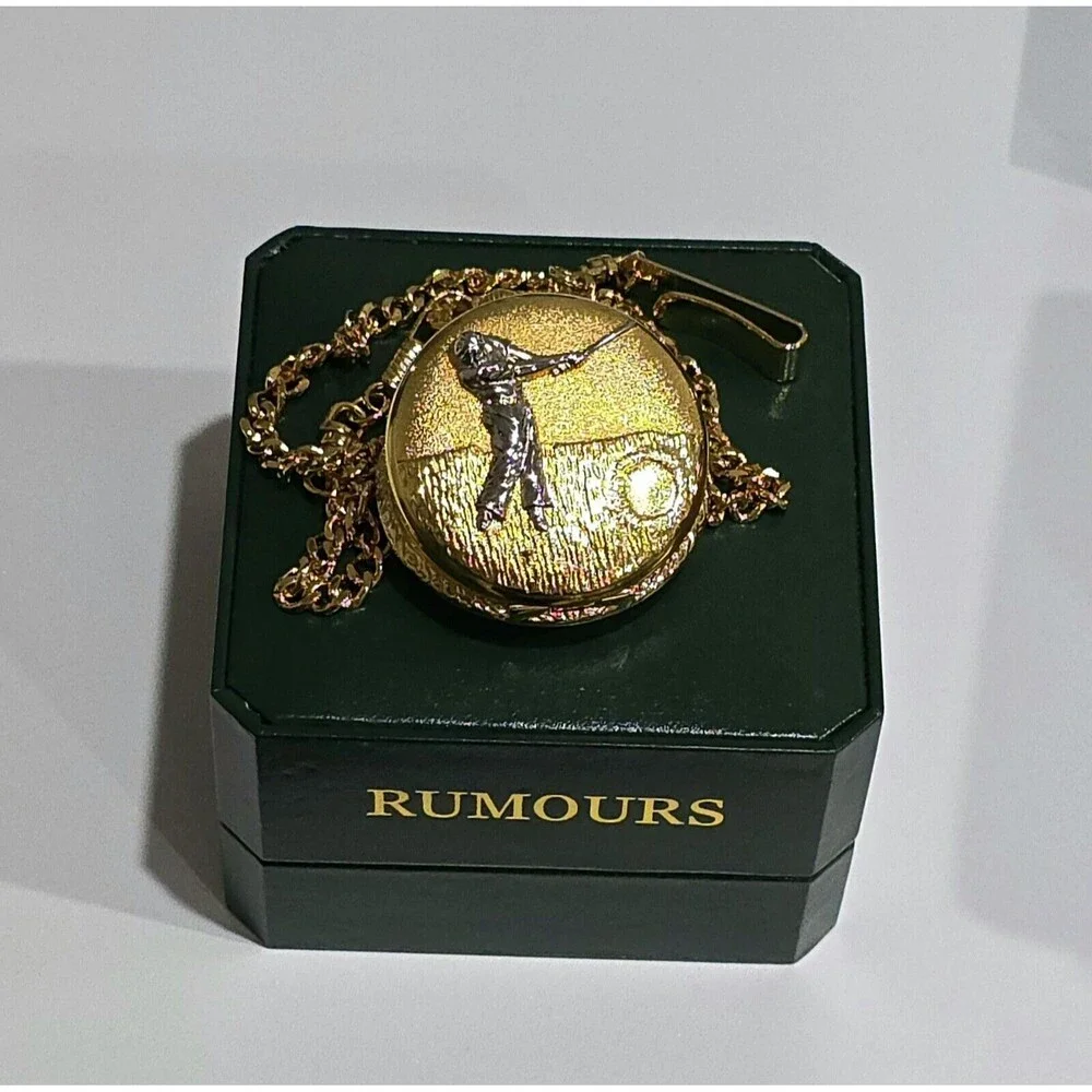Vintage Rumors quartz pocket watch gold toned, Vintage Watch, vintage jewelry,